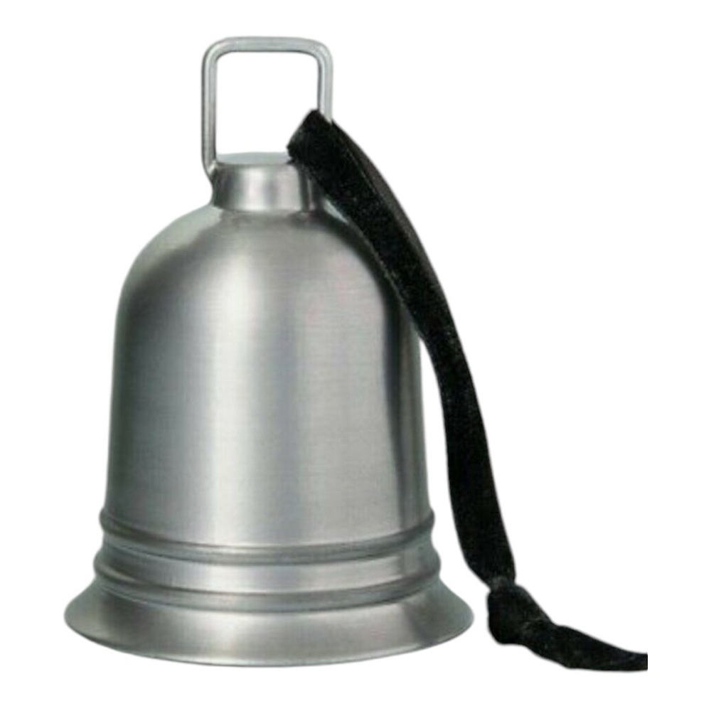 Hearth & Hand 4” Silver Bell with Black Ribbon